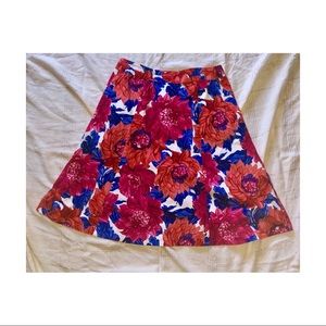 Talbots Floral Skirt With Pockets
